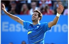 EASTBOURNE, ENGLAND - JUNE 21:  Feliciano Lopez of Spain celebrates after beating Richard Gasquet of France during their Men's Singles Finals match on day eight of the Aegon International at Devonshire Park on June 21, 2014 in Eastbourne, England. (Photo by Jan Kruger/Getty Images)